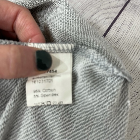 Boutique Distressed Crop Grey Sexy Sweatshirt - Picture 10 of 11